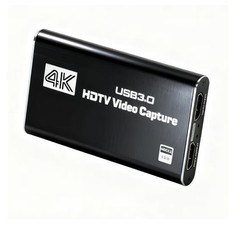 HDTV HDMI 4K Audio Video Capture Card USB 3.0 With Cables, Black, Gaming