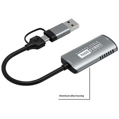 HU-08A 1080P 60Hz HD Capture Adapter HDMI to USB 3.0 / Type-C 2 in 1 Video Captu