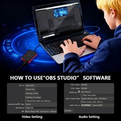 4K30 HDMI Game Capture Card 1080p60 USB3.2 Gen1 Type-C&USB-A,for PS5 Xbox Switch