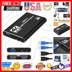 4K Capture Card for Streaming, Recording & Gaming – HDMI Video Capture Device…