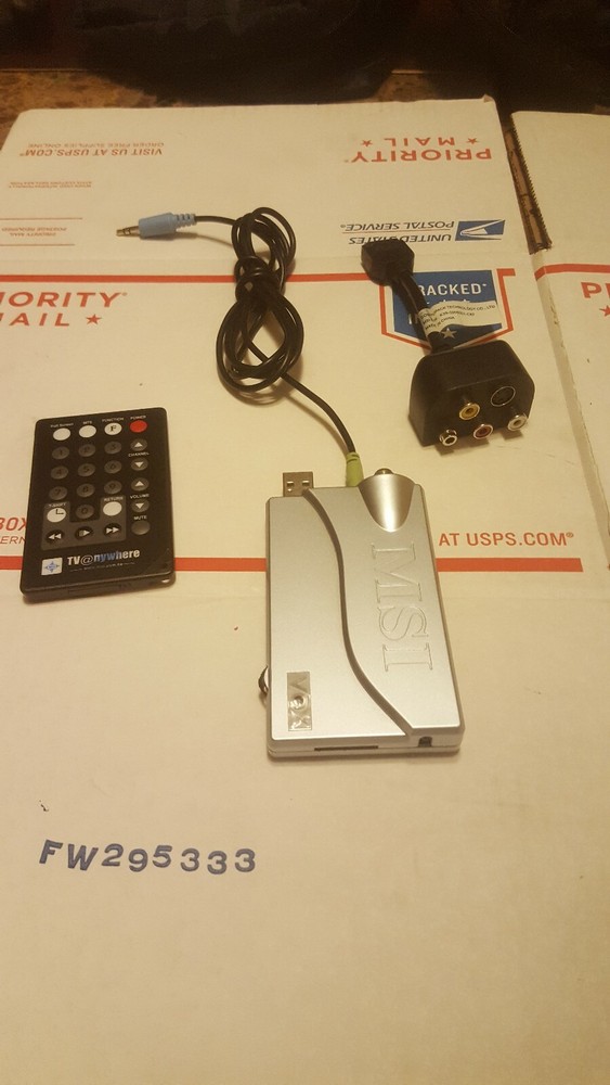 MSI VOX USB 2.0 TV Box MS-8609 MS 8609 MS8609 TV Tuner Silver