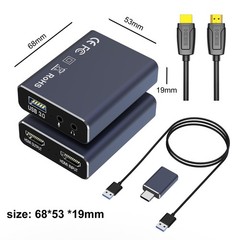 4K Capture Card Grey for Streaming, Recording & Gaming – HDMI Video Capture D…