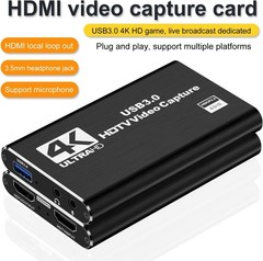 4K Capture Card for Streaming, Recording & Gaming – HDMI Video Capture Device…