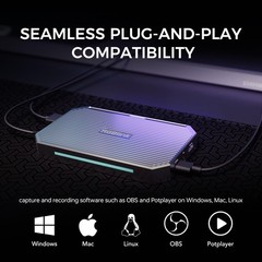 Game Capture Card 4K60 HDMI 2.0 & USB 3.1 Video Capture for Streaming and Rec…
