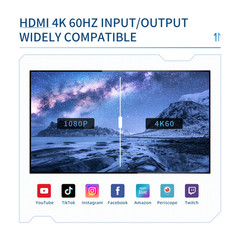 Hot-Sale HDR VRR USB Game Streaming Equipment Live Broadcast 2160p OBS vMix 4K60