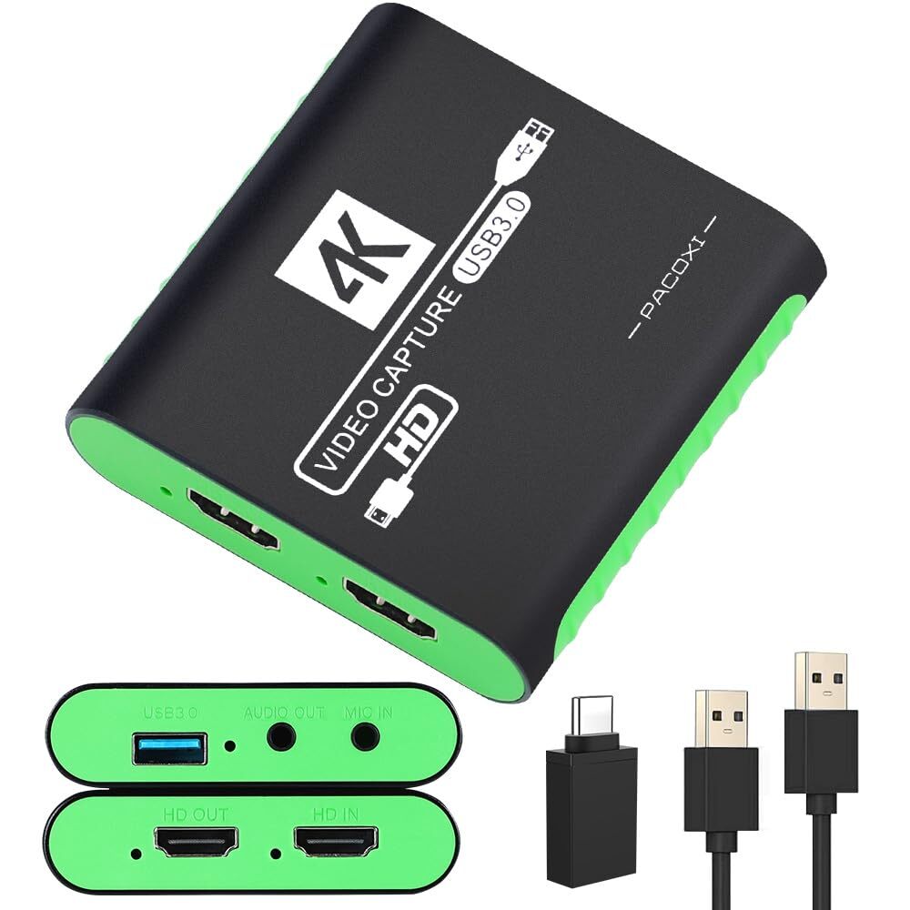 Video Game Capture Board HDMI 4K Pass-Through Compatible switch PS5 New F/S