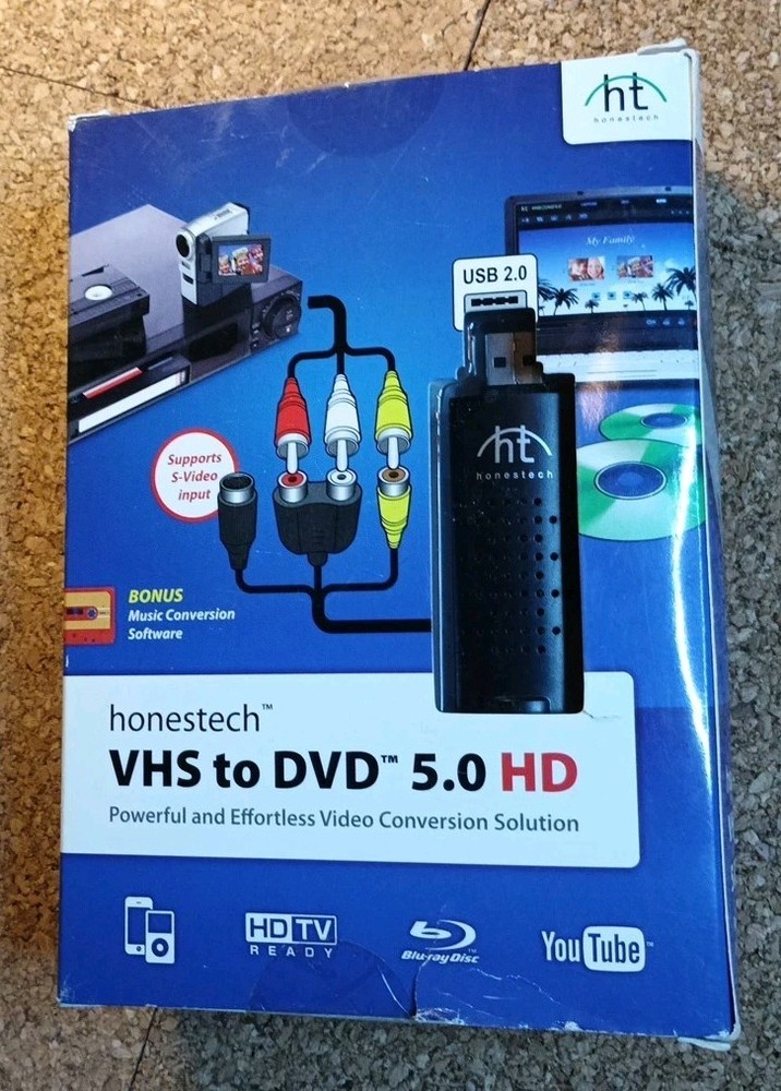 Honestech VHS To DVD 5.0 HD Powerful Video Audio Camcorder Conversion Kit