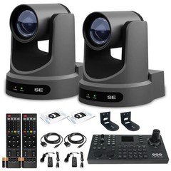 2 x PTZOptics Move SE PTZ Camera with 20x Optical Zoom + SuperJoy PTZ Camera