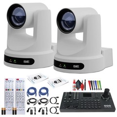 2 x PTZOptics Move SE PTZ Camera with 30x Optical Zoom (White) (PT30X-SE-WH-G3)