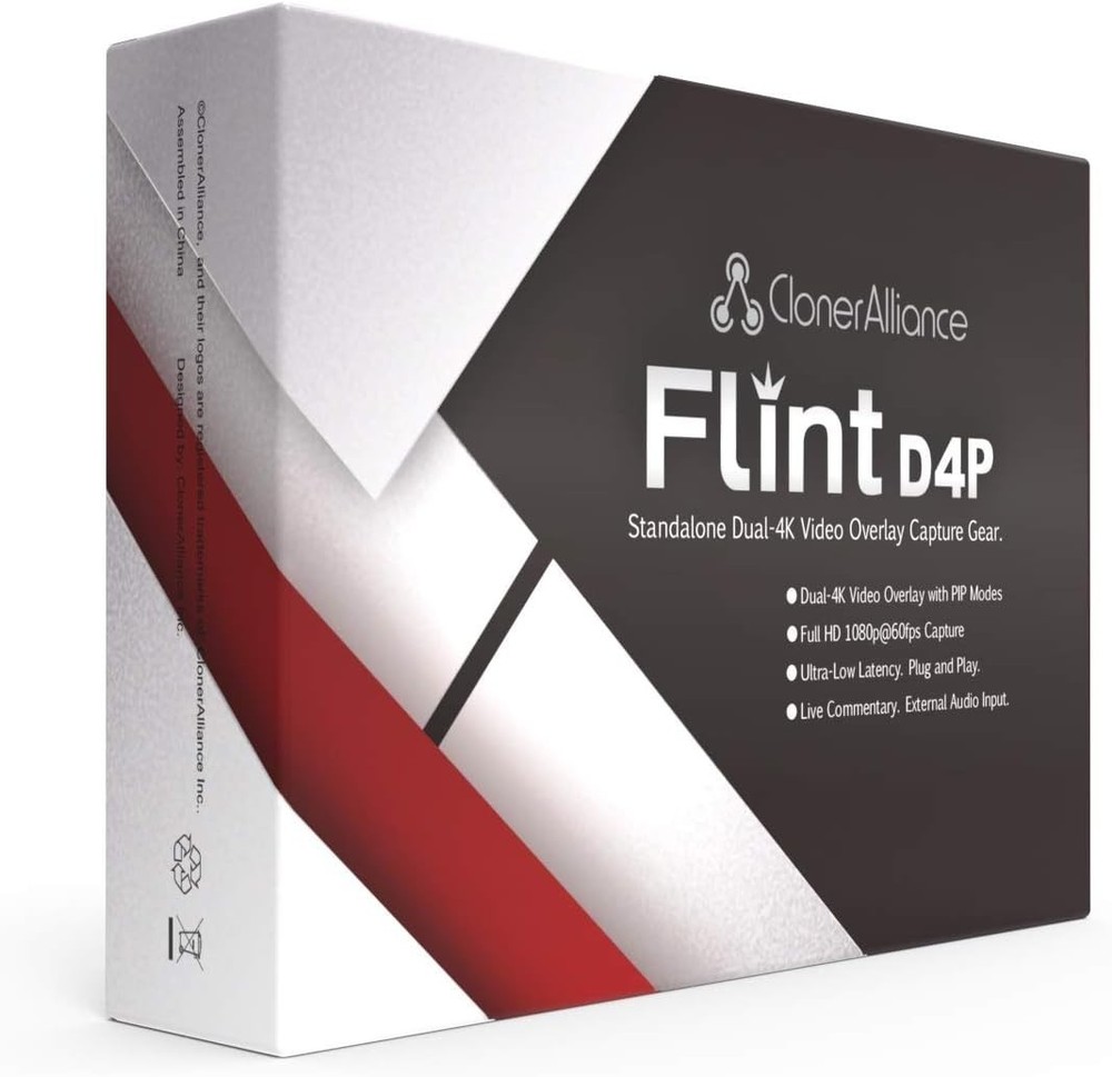 CLONER ALLIANCE Flint D4P Standalone Dual-4K Video Overlay Livestreaming Device