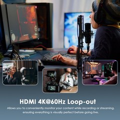 4K HDMI Video Capture Card HDMI Video Grabber with Ultra-Low Latency VRR Support