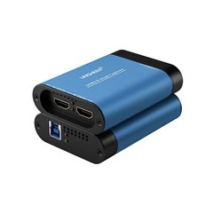UNISHEEN USB 3.0 HDMI Dual Input Capture Card, 1080P Video Broadcast Game Liv…