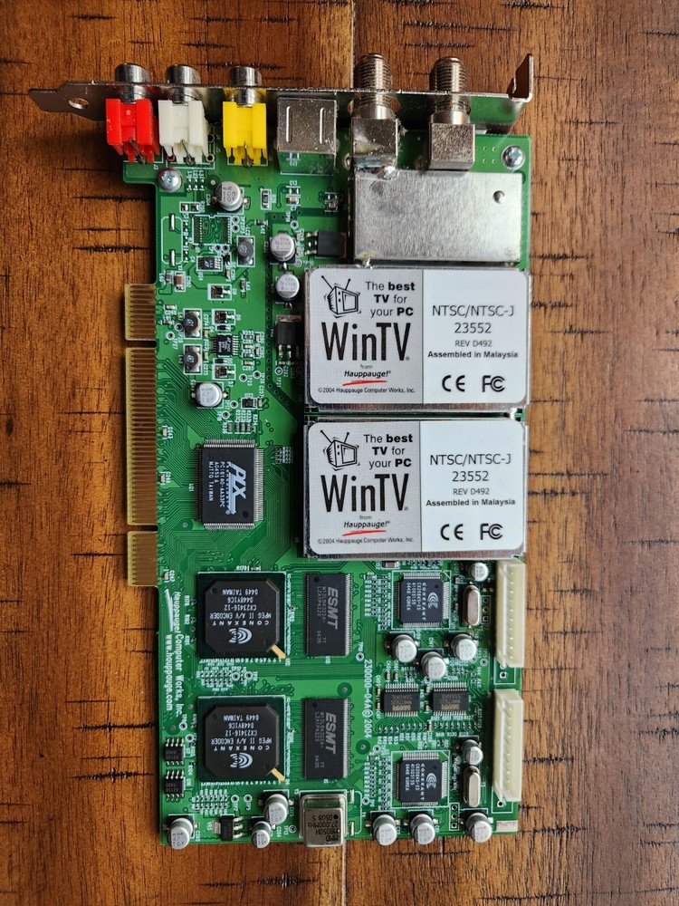 Hauppauge WinTV – NTSC/NTSC-J – 23552 – REV D492 – PCI TV Dual Tuner Card
