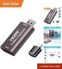 High-Performance 4K Video Capture Card – Plug and Play for Streamers and Gamers