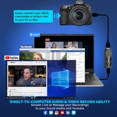 PyleUsa HDMI Capture Card – Camera Link 4K USB3.1 GEN1 HDMI-to-USB Audio-Video R
