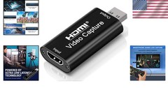 1080P USB Capture Card – Versatile 4K HDMI Adapter for Gamers & Educators