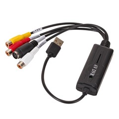 USB 2.0 Video Audio Capture Recorder Adapter Card VHS To DVD For Windows 10/8/7