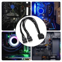 ClutterFree Desktop Solution Bent USB Header Extension 9Pin to Double Port