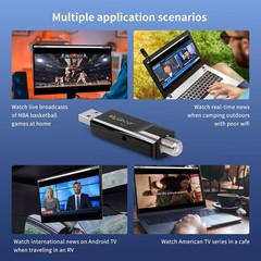 USB TV Tuner Card Antenna – HD Digital External HDTV Adapter for PC, Laptop, And