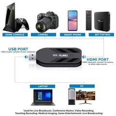 PyleUsa HDMI Capture Card – Camera Link 4K USB3.1 GEN1 HDMI-to-USB Audio-Video R