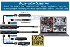 Premium USB 4K 2 1080P HD Input DVR Capture For Windows Mac Linux