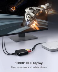 WENTER AV to HDMI Converter, 1080P RCA Black Converter (With Cable)