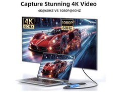 Video Capture Card with 100W PD Fast Charging