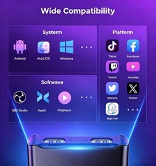 USB 3.0 Video Capture Card for Streaming, 1080P 60Hz HDMI Video Recording wit…