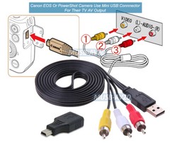 Mini USB To RCA Composite Video Audio Adapter Cord For USB TV Video Capture