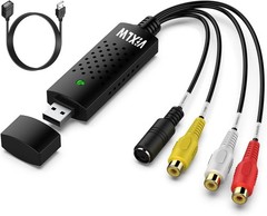 RCA to USB Video Capture Card VHS to Digital Converter for VCR Mini DV DVD