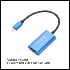 1080P HDMI To Type-C/Micro USB/USB Video Capture Card Game Record Live Streaming