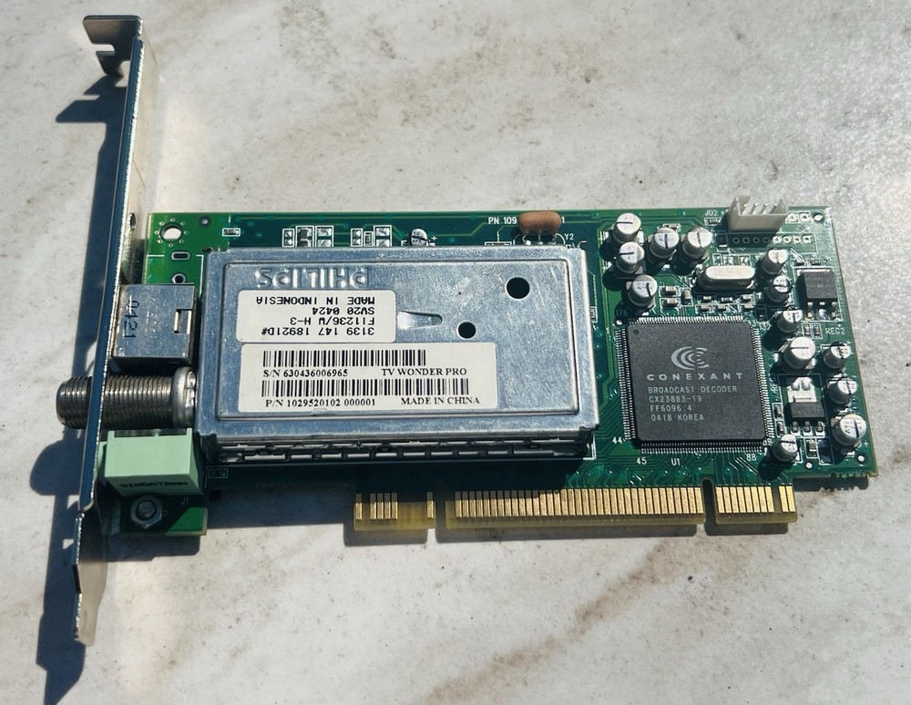 ATI TV Wonder Pro PCI TV Tuner Card S-Video CATV/RF Coax Audio Line-In