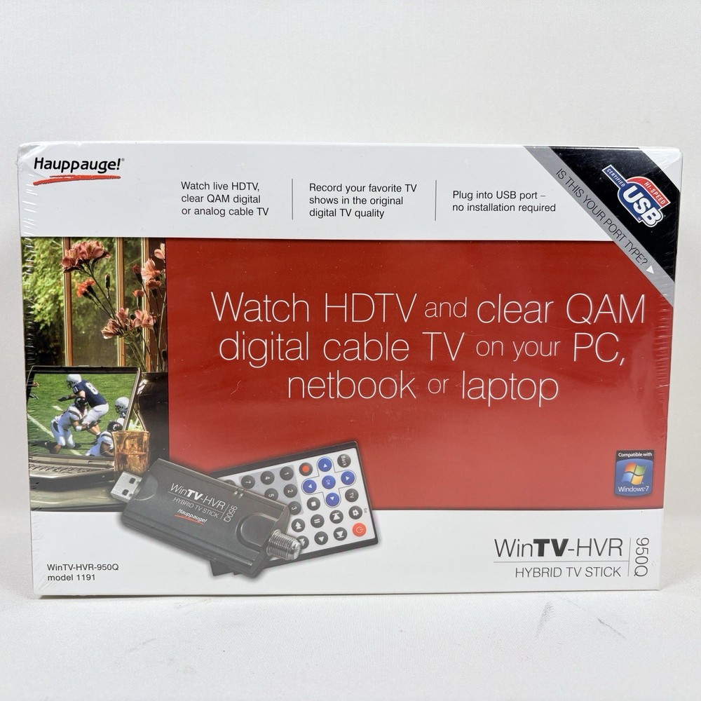Hauppauge WinTV-HVR-950Q USB TV Stick Tuner HDTV Digital Analog Cable Model 1191