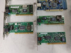 Vintage Mixed Lot RJ-45 Network Cards D-Link Intel Netgear 3Com PCI / ISA Lot of