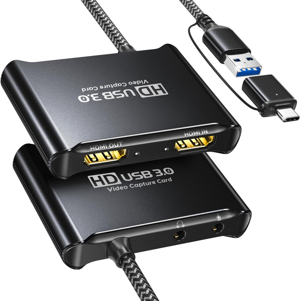 USB 3.0 Video Capture Card for Streaming, 1080P 60Hz HDMI Video Recording wit…