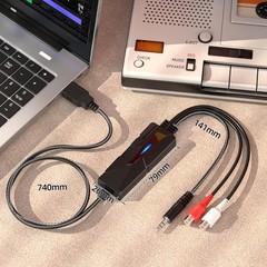 Plug & Play USB Audio Capture Device – Record Cassette Tapes to Digital Formats