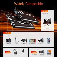 Versatile 1080P HDMI Capture Card for Live Gaming, Video Conferencing