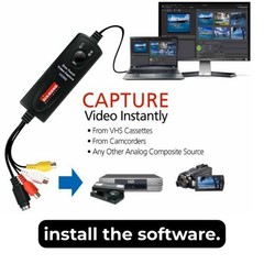 VHS & Camcorder to Digital Video Converter, One Touch, Windows 11/10 Compatible