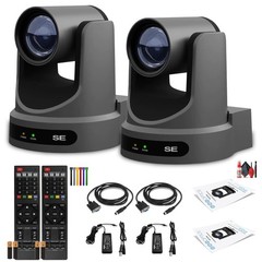 2 x PTZOptics Move SE PTZ Camera with 20x Optical Zoom (Gray) (PT20X-SE-GY-G3)