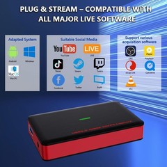 4K30 HDMI Game Capture Card 1080p60 USB3.2 Gen1 Type-C&USB-A,for PS5 Xbox Switch