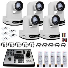 5 x PTZOptics Move 4K PTZ Camera with 20x Zoom (White) (PT20X-4K-WH-G3) +