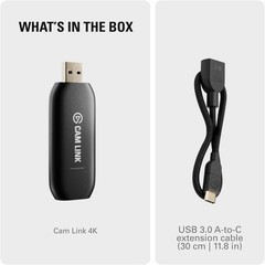 Elgato Cam Link 4K Compact HDMI Capture Card 10GAM9901 for Recording and Streami