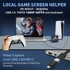 Capture Card for OBS Twitch Game Live Streaming and Recording with 4K Pass-Th…