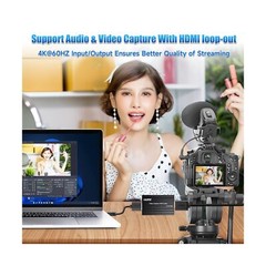 4K60 HDMI Capture Card for Streaming,4K HDR10 Passthrough,4K Cam Link for Rec…