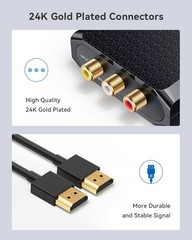 WENTER AV to HDMI Converter, 1080P RCA Black Converter (With Cable)