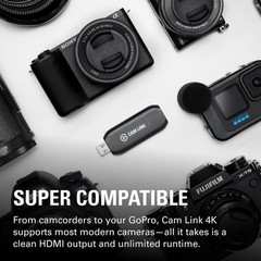 Elgato Cam Link 4K Compact HDMI Capture Card 10GAM9901 for Recording and Streami