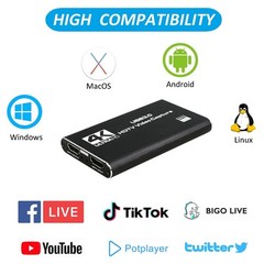4K Audio Video Capture Card, USB 3.0 HDMI Video Capture Device, Full HD 1080P, 3