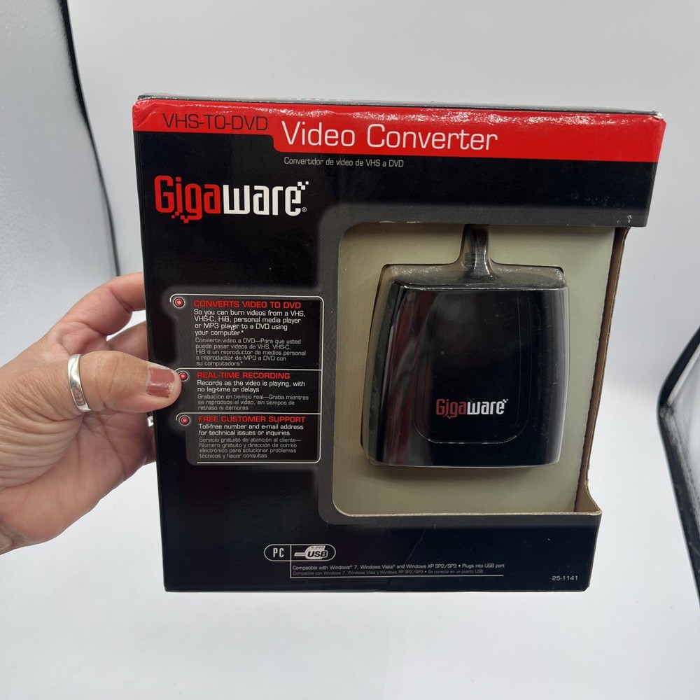 Gigaware VHS-TO-DVD Or MP3 Video Converter New Old Stock – still sealed!