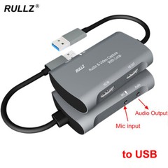 Loop Mic In Type C Video Capture Card 1080P USB Game Record Box Live Streaming