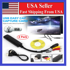 2 Pack VHS to DVD Converter USB Audio Video Capture Recorder Analog to Digital